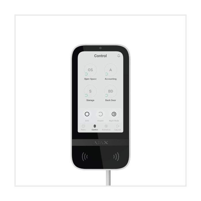 Ajax Superior KeyPad TouchScreen Fibra ASP, 143608.226.WH1