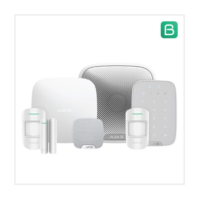 Ajax Hub Kit 3 House with Keypad (White), 23337.45.WH1