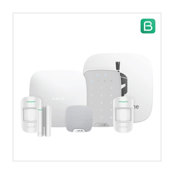 Ajax Kit 3 DD House with Keypad (White), 23343.74.WH1