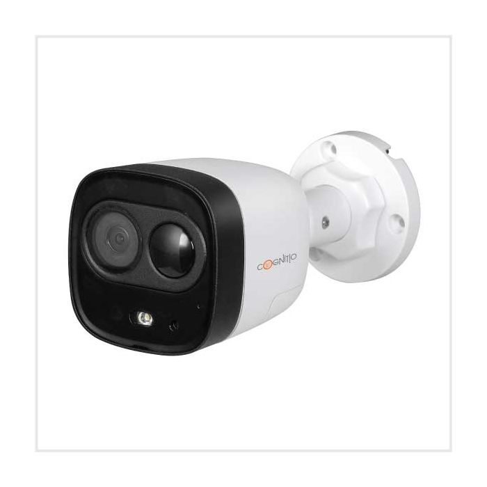 Cognitio 5MP HDCVI Fixed Lens Active Deterrence Bullet Camera, COG-5-AD-BUL-FW
