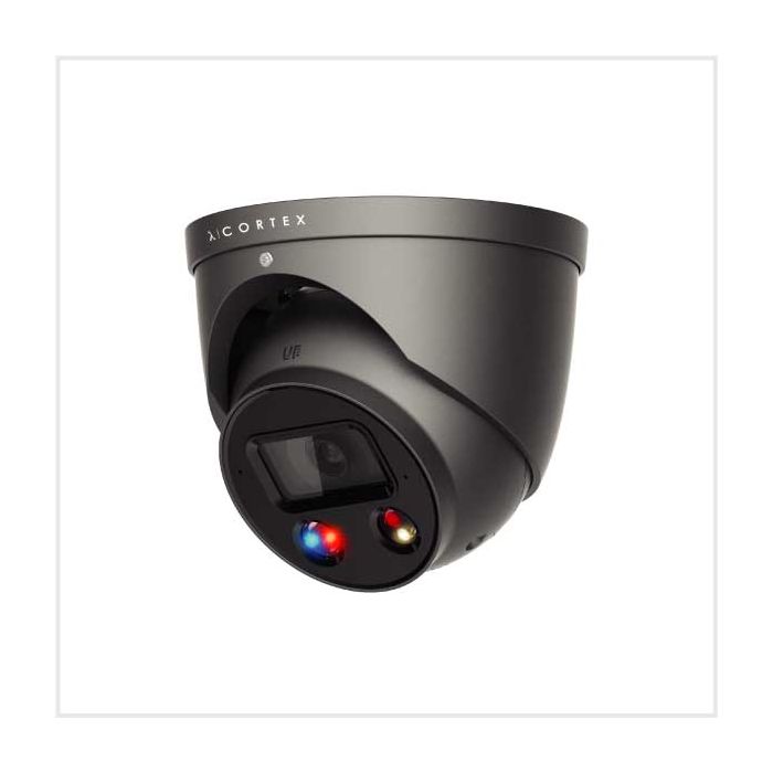λ | Cortex 5MP Active Deterrent Turret Camera, CTX5C-IP-AD-TUR-S2FG