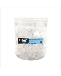 Titus RJ45 Cat5e/6 EZ Connector (Tub of 100), RJ45-CAT5E-EZ