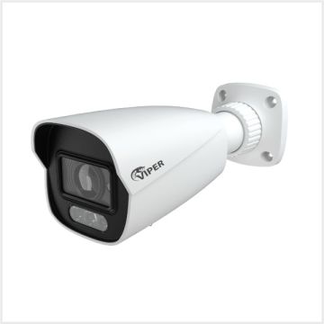 6MP Motorised Smart Dual-Illumination Bullet Camera with People & Vehicle Detection (White Housing), MBULLETVIPS4-6IL-VW