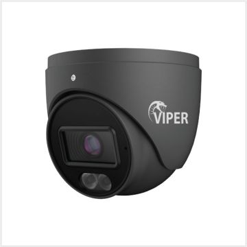 6MP Fixed Smart Dual-Illumination Turret Camera with People Detection (Grey Housing), TURVIPS4-6IL-FG