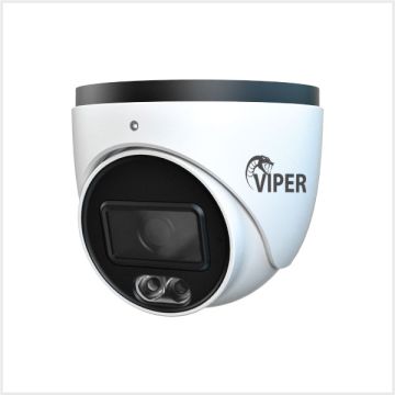 6MP Fixed Smart Dual-Illumination Turret Camera with People Detection (White Housing), TURVIPS4-6IL-FW