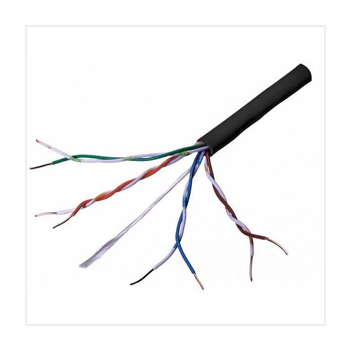 Connectix Cat5e UTP External Grade Solid Cable, Black - 305m reel main product photo