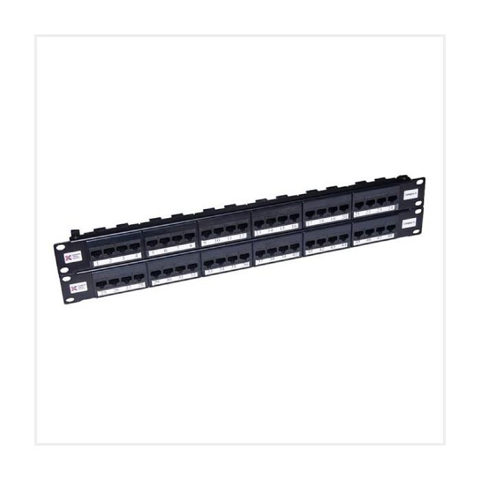Connectix Cat6 Elite 48 Way UTP Patch Panel Black main product photo
