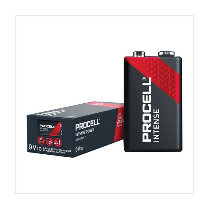 Procell Intense 9V Battery, Pack of 10 main product photo