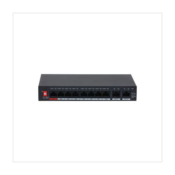 λ | Cortex 8 Port PoE Switch with 2 Uplink Ports main product photo