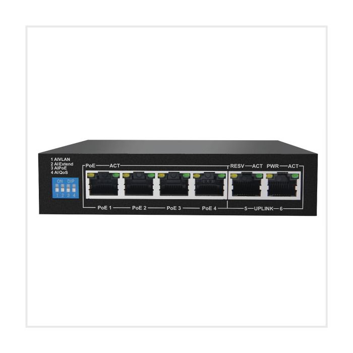 Titus 6-Port Gigabit PoE Switch main product photo