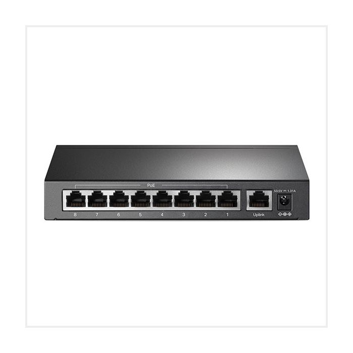 TP-Link 9 Port 10/100Mbps Desktop PoE Switch with 8 Port PoE+ main product photo