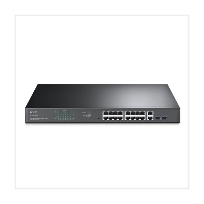 TP-Link 18 Port Gigabit Smart PoE Switch with 16 Port PoE + main product photo