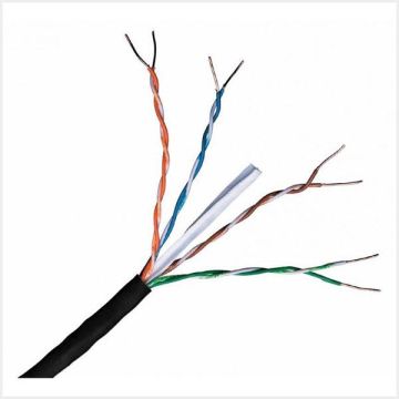 Connectix Cat6 UTP External Grade Solid Cable, Black - 305m reel, 001-003-005-10