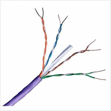 Connectix Cat6 UTP LSZH Solid Cable, Purple - 305m Eca, 001-003-005-60S
