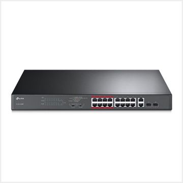 TP-Link 16 Port 10/100Mbps + 2-Port Gigabit Unmanaged PoE Switch, TL-SL1218MP